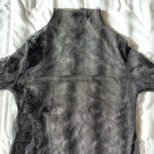 Fishnet turtleneck